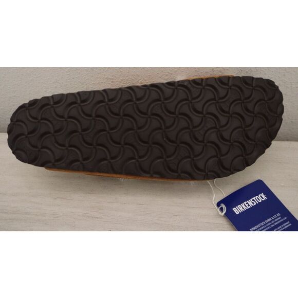 Birkenstock Women's 9 Men's 7 Mink Brown Arizona Shearling Suede Sandals - Picture 8 of 15